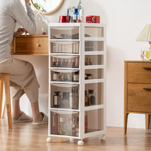 5 Layers Storage Cabinet A4 File Rack Home Desktop Drawer Storage Organize Rack with Wheel Storage Box Type Storage Cabinet Under Table Toy & Book A4 File Rack Stationery Storage Finishing Box
