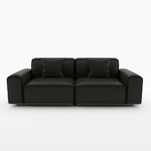Cozylant Colby Half Leather Sofa / 3 Seater /4 Seater Sofa for Living Room / Black White Green Blue Brown / Minimalist /Leather Sofa Singapore