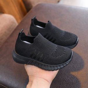 Trendy Spring Autumn Breathable Fly Knit Shoes for Boys And Girls Casual Comfortable Student Shoes Korean Style Flat Footwear