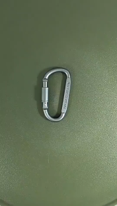 Aluminum Alloy D Shape Carabiner Screw Lock Buckle Heavy Duty Outdoor Camping Hiking Climbing Hook Keychain Clip