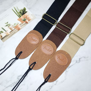 Electric Acoustic Leather Head Guitar Straps & Pure Cotton Material Electric Guitar Straps
