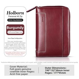 Filofax | Leather Multi-function Zip A6 Notebook