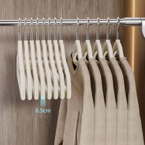 10 Sets Non-slip Velvet Hangers Space-saving Elegant Coat Clothes Hanger Strong Durable
