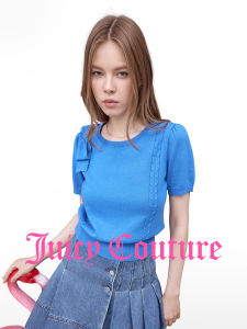 Juicy Couture | Bow Decorated Short Sleeve Blue T-Shirt
