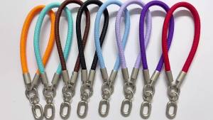 Dây Đeo Cổ Tay Bằng Nylon Tết Nhiều Màu Sắc Với Móc Xoay Kim Loại Bền Chắc Dùng Hàng Ngày - Phụ Kiện Giữ Điện Thoại Và Chìa Khóa