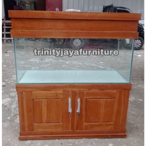 Meja Aquarium Beserta Aquarium Dan Tutup Tanpa Aksesoris Kayu Jati/trinityjayafurniture