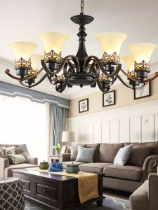 MINGRU | Retro Country Iron Antique Style Chandelier