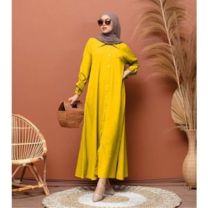 COD GAMIS NIDIA FULL KANCING BUSUI BUMIL DRESS MOSCREPE BAJU GAMIS TERBARU 2022 BAJU MUSLIM JUMPSUIT MODEL TERBARU Baju wanita gamis kancing premium lengan kerut busui