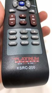Platinum Junior 2 KS-10+ and K-box 2 KS-40+ DVD Remote Control PTRC-200