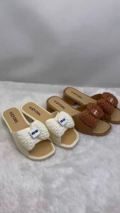 PROMO 7.7 PUNCAK [Size 37-40] 7001-89 Sandal Wanita Wedges Sol Tebal Versatile Sandal Slip On Karet Lentur