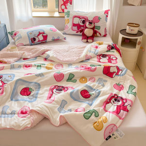 ผ้าห่มเด็กทารก ผ้าห่มฤดูร้อนแบบบาง ซักได้ ผ้าห่มโพลีเอสเตอร์ผสมโปรตีนถั่ว ผ้าห่มขนสัตว์ ผ้าห่มผ้าฝ้ายถัก