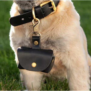 Laser Engraved Leather Necklace Wedding Ring Box Dog Lover Pet Ring Bag Fashionable Circle Pet Accessories Decorative Necklace