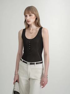 Knitted Waist-Cinching Vests With Copper Cupro