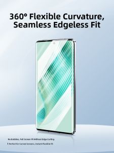 Honor Magic5 Series Tempered Glass Screen Protector Full Cover Curved Surface Protection Soft Film Fingerprint Resistant HD Clear
