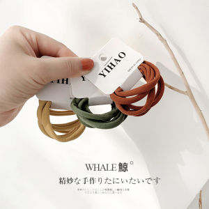 ยางรัดผมยืดหยุ่นสูงขนาดเล็ก 5 ชิ้น สีมัลติโทน ยางรัดผมสำหรับผู้ใหญ่ ยางรัดผมแบบพันรอบ ยางรัดผมแบบพันรอบ