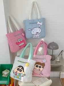 Creative Casual Cartoon Pattern down Cloth Shoulder Bag Large Capacity Commuter Tote Bag Birthday Gift Handbag Nylon Material