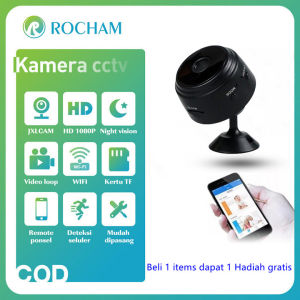 Rocham cctv mini sambung ke hp-Wireless A9 Mini Camera Wifi Hd 1080P Micro Kamera V380
