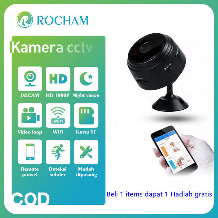 cctv mini sambung ke hpWireless A9 Mini Camera Wifi Hd 1080P Micro