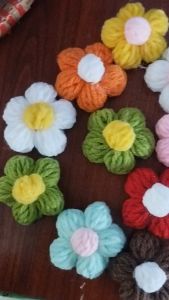[5cm] Set 10 20 hoa len trang trí áo túi pin/ghim cài