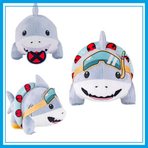 Jeff Plush Toy Cartoon Jeff The Land Shark Stuffed Kawaii Anime Online Star Shark Plushie Soft Doll Custom Plushie Toy Kids Gift