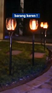 【Vinnatsu】Lampu Taman Obor Solar LED & Lampu Api Taman Tahan Matahari
