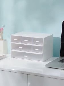 [Malaysian spot goods]Transparent Desktop Storage Drawer Desktop Storage BoxDesktop Storage Device Office Household Stationery Cosmetics Stacked Storage 桌面抽屉收纳盒