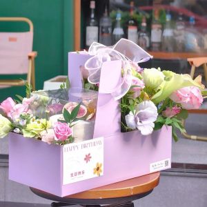 Creative Mothers Day Heart Shaped Cake Box Valentines Day Dessert Packaging Handheld Gift Box Baking Supplies Kitchen Tools