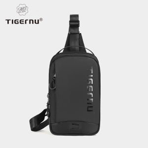 Tigernu 8189 Fashion Mens Chest Bag 9.7inch Tablet Cool Style Shoulder Bag Mini Casual Sling Bags Travel Crossing Pack Teenager