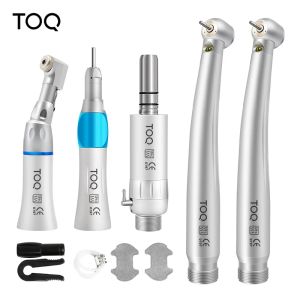Dental LED High & Low Speed Handpiece Kit Straight Contra Angle Air Turbine 2/4 Hole M4 / B2 Whole Set
