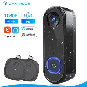 Camera Chuông Cửa Ngoài Trời Không Dây TUYA WiFi 1080P Chống Nước IP65 Tích Hợp Điện Thoại Video Tương Thích Với Alexa Và Google Home