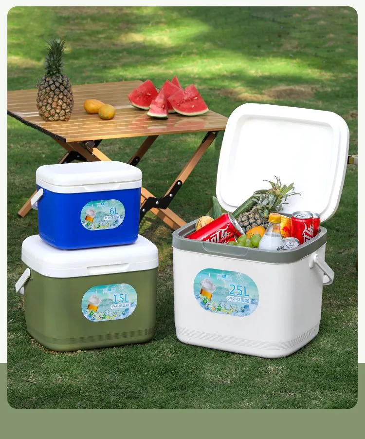commercial fishing ice cooler box Techni 1100L White Blue Portable 6L Insulated Box for Food Ice Boxes, Big Fish Bins,