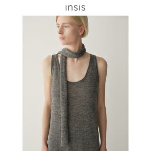 INSIS FEMME | 2026 Spring Thin Knit Long Scarf Simple Literary