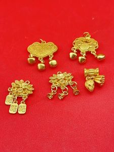 (1 cái)Khóa trường mệnh nhiều mẫu Nguyên liệu làm trang sức cổ trang Nguyên liệu diy