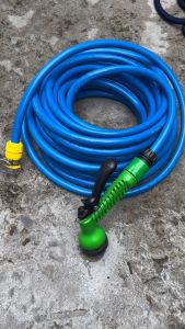 สายยางรดน้ำ 1/2 (4 หุน) 10 เมตร พร้อมปืนฉีด 7 รูปแบบ ชุดสายยางพร้อมใช้งาน สายยางไม่หักงอ