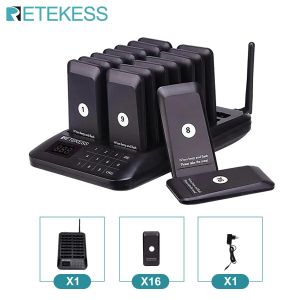 Hệ Thống Gọi Không Dây RETEKESS TD157 Bộ Thu Chuông Báo 16 Kênh Cho Quán Bar Quán Cà Phê Xe Tải Thực Phẩm Khách Sạn Nhà Thờ - Bộ Thu Tín Hiệu Không Dây Dạng Đĩa