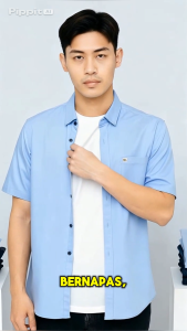 (Cokelat Mahogany) Kemeja Polos Lengan Pendek Warna Mahogany Dewasa Bahan Halus Lembut Size M-XXXXL