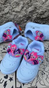 ADDA รองเท้านักเรียนผ้าใบ ลายโพนี่ My Little PONY รุ่น 41G3A  มีไฟ ขอบิลได้ น่ารัก รุ่นใหม่ล่าสุด