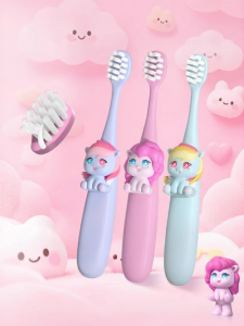 Childrens Soft Bristle Toothbrush for Ages 3-12 Teeth Replacement Period Baby Toddler Kids Special Dental Care Cleaning Tools