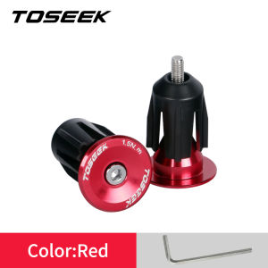 TOSEEK Bicycle Grip Handlebar End Cap Aluminium Alloy Lock MTB Handlebar Grips End Plugs for Bike Handlebar Accessory 1 Pair