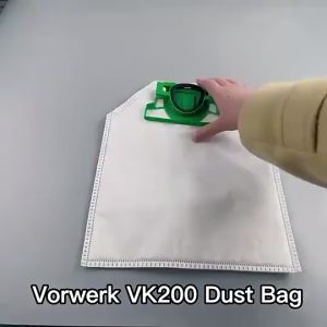 3pcs Kantong Debu Vacuum Cleaner Kain Non Woven Dust Bag Untuk Kobold Vorwerk Vk200 Fp200 Dapat Dicuci Dust Filter Bag Dust Bag