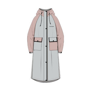 Adult Long Rain Poncho Thickened Fashion Trench Coat Waterproof Rainwear Motorcycle E Bike Riding Raincoat