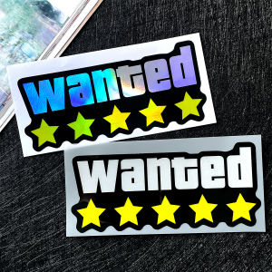 Wanted Vinyl Motorcycle Stickers Car Helmet Fuel Tank Windshield Waterproof Decal Accessories for Yamaha Kawasaki KTM Honda