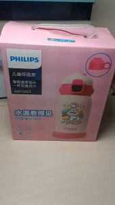 Philips Bình cách nhiệt dành cho trẻ em Inox 316 chống bám bụi Bình giữ nhiệt hiển thị nhiệt độ có kèm theo cốc uống nước AWP2653 470ml Bình Uống Nước Philips Bảo Hành 2 Năm - Lazada