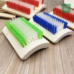 Bàn chải sợi cước bàn chải có tay cầm bằng tre chà sàn giặt đồ vệ sinh chà cọ vệ sinh