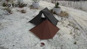 Top Lander | Ultralight 1-2 Person Backpacking Tent Trekking Pole A-Frame Tent Waterproof Hiking Solcam Solo Camping Fishing Overnight Gear