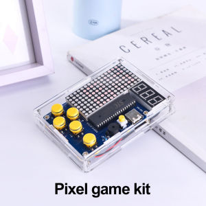 DIY Pixel Game Console Kit 51 Single-Chip Game Console DIY Electronic Soldering Assembly Snake Space Invaders Tetris etc.