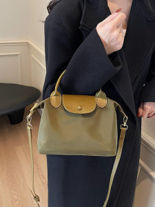 Casual Lightweight Nylon Crossbody Bag Womens Fashion Single Shoulder Dumpling Bag Handbag Soft Polyester Lining Zipper Closure