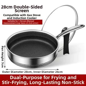 LIWAN | Honeycomb Design 316 Stainless Steel Non-Stick Pan