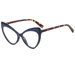 JN IMPRESSION Triangular Cat-eye European and American Large Frame Glasses Frame New Blue Light Protection Flat Light Plain Makeup Can Be Matched with Myopia Personality Network Celebrity