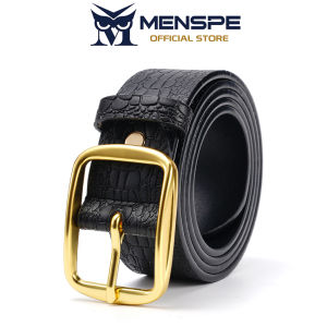 MENSPE Men Belts Leather Belt Second-layer Cowhide Leather Belt Utility Waist Belts 120cm Adjustable Length Dress Belts for Men with Classic Buckle Vintage Jeans Belt
